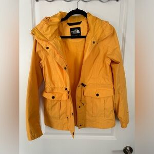 Yellow North Face Raincoat